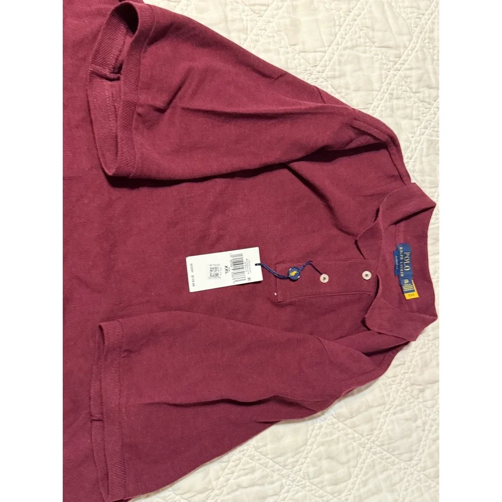 Polo Ralph Lauren Mens XXL Classic Fit Polo Shirt Dark Red Heather NWT